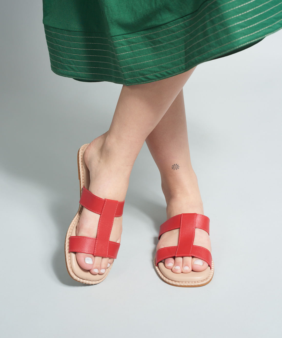 Rasteira Basica Soft Mari - Vermelho - Imagem 20