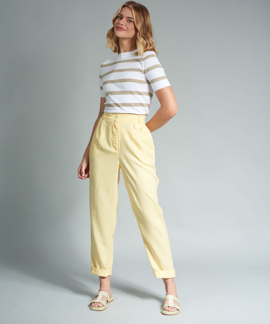 Rasteira Basica Soft Mari - Pistache - Imagem 25