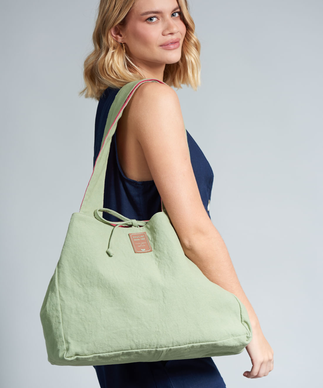 Bolsa Dupla Face Soul - Pistache/Flor De Lotus - Imagem 6