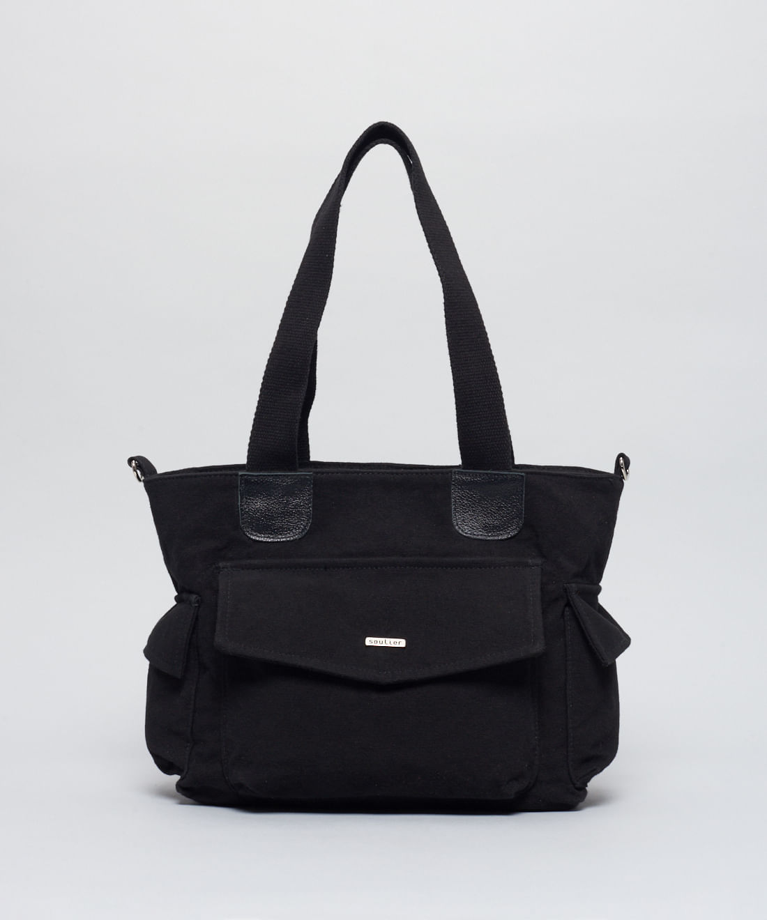 Bolsa m Lona Luisa - Preto - Imagem 4