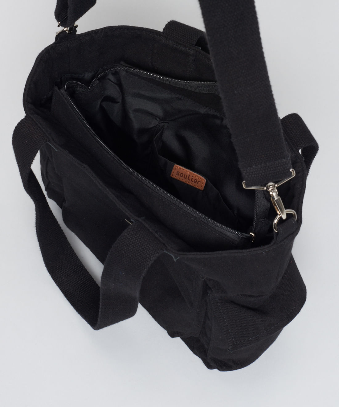 Bolsa m Lona Luisa - Preto - Imagem 5