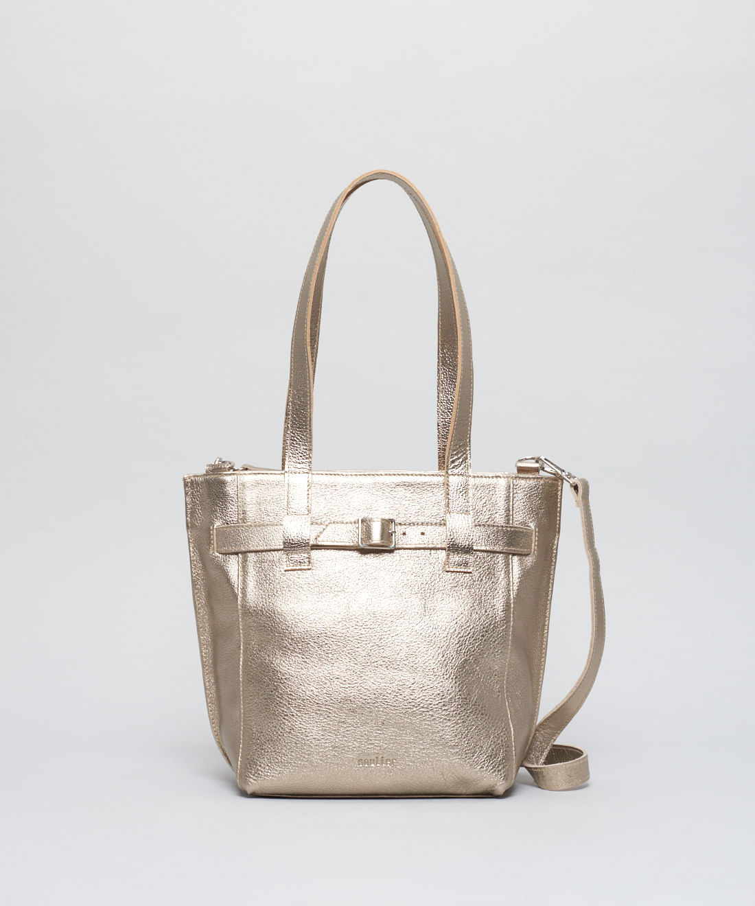 Bolsa m Couro Stella - Prata Velho