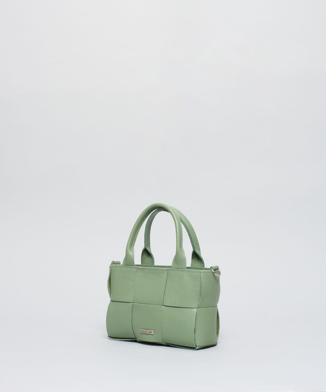 Bolsa p Couro Tresse - Pistache - Imagem 3