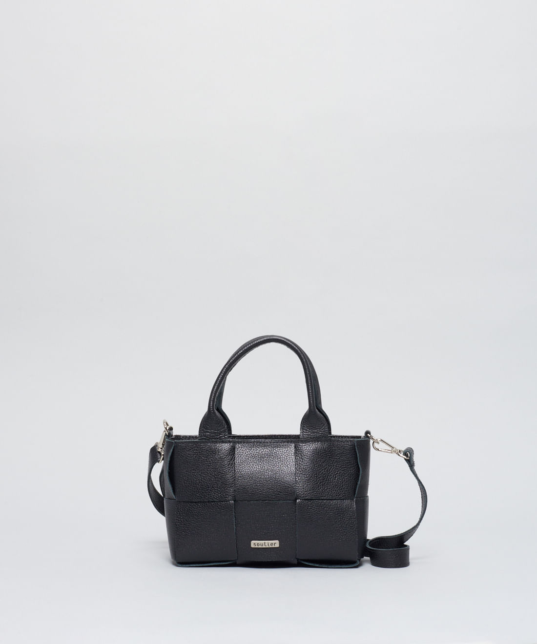 Bolsa p Couro Tresse - Preto