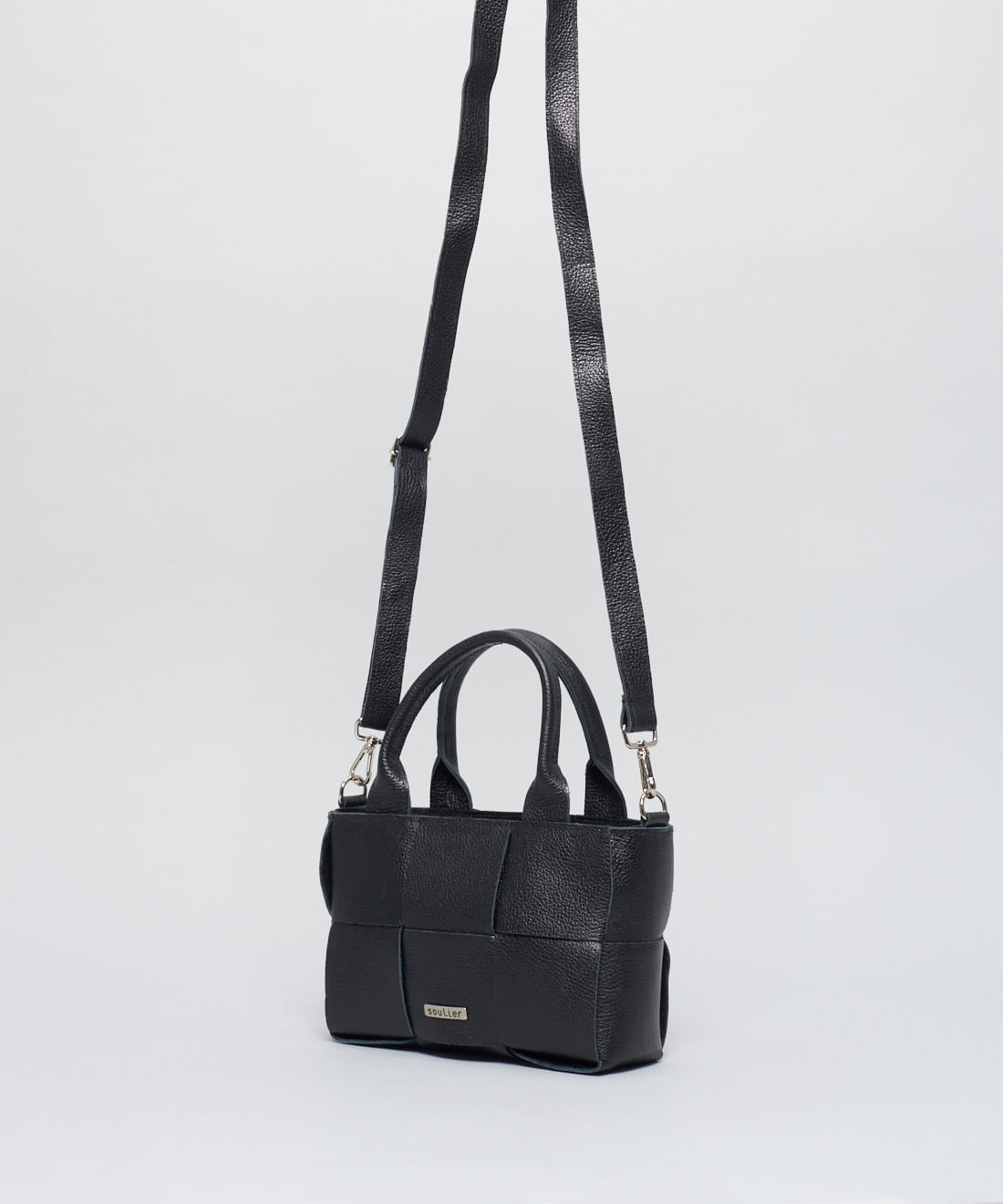 Bolsa p Couro Tresse - Preto - Imagem 2