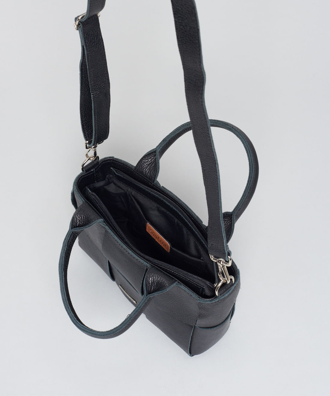 Bolsa p Couro Tresse - Preto - Imagem 5