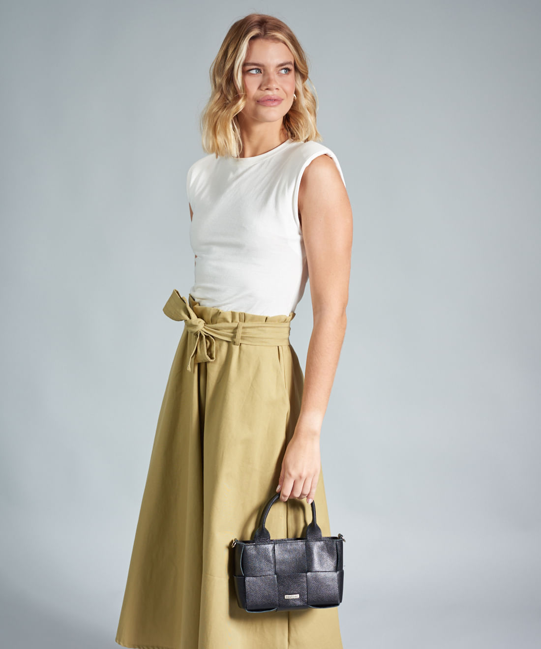 Bolsa p Couro Tresse - Preto - Imagem 6