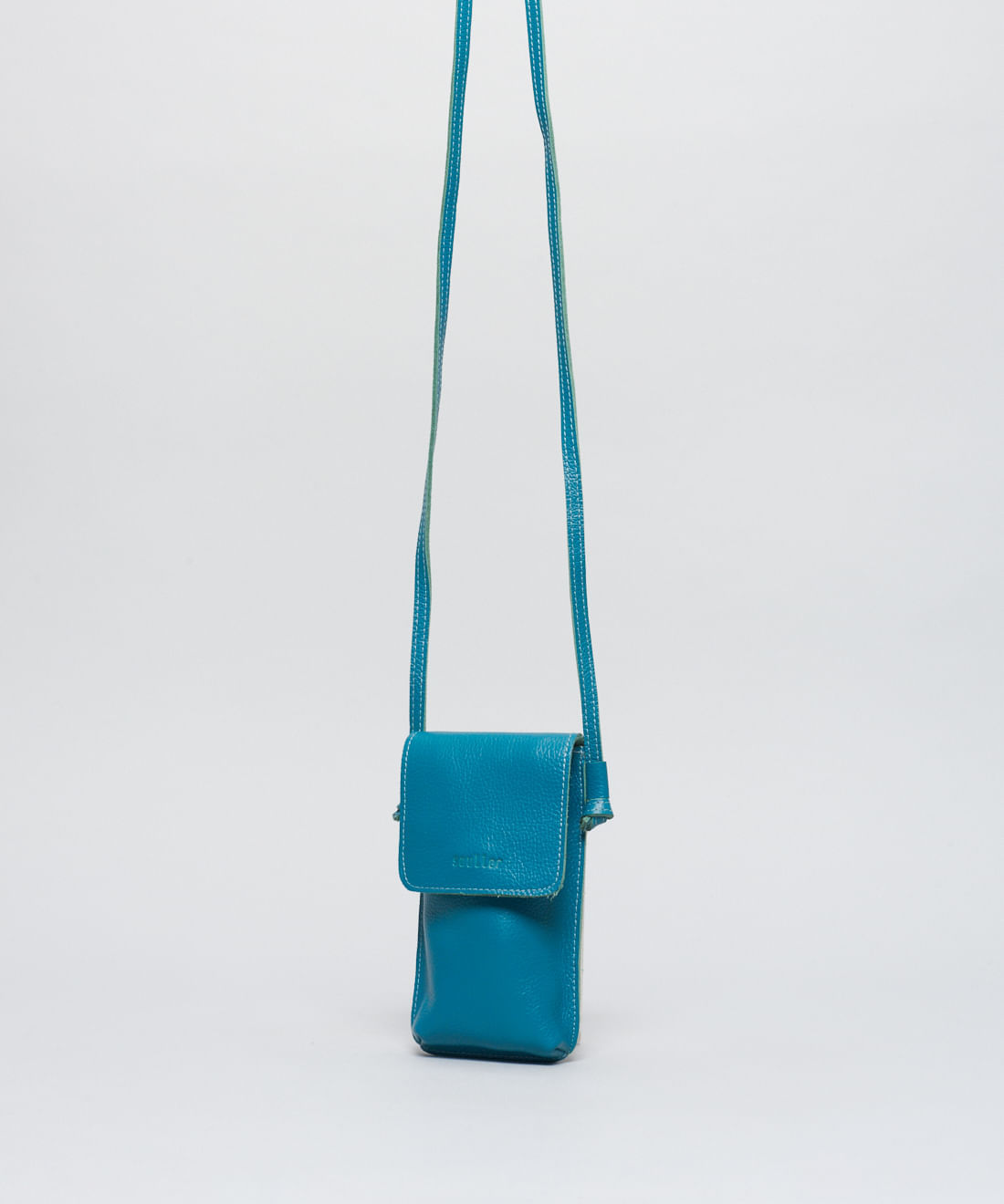 Bolsa p Couro Beatriz - Petroleo - Imagem 2