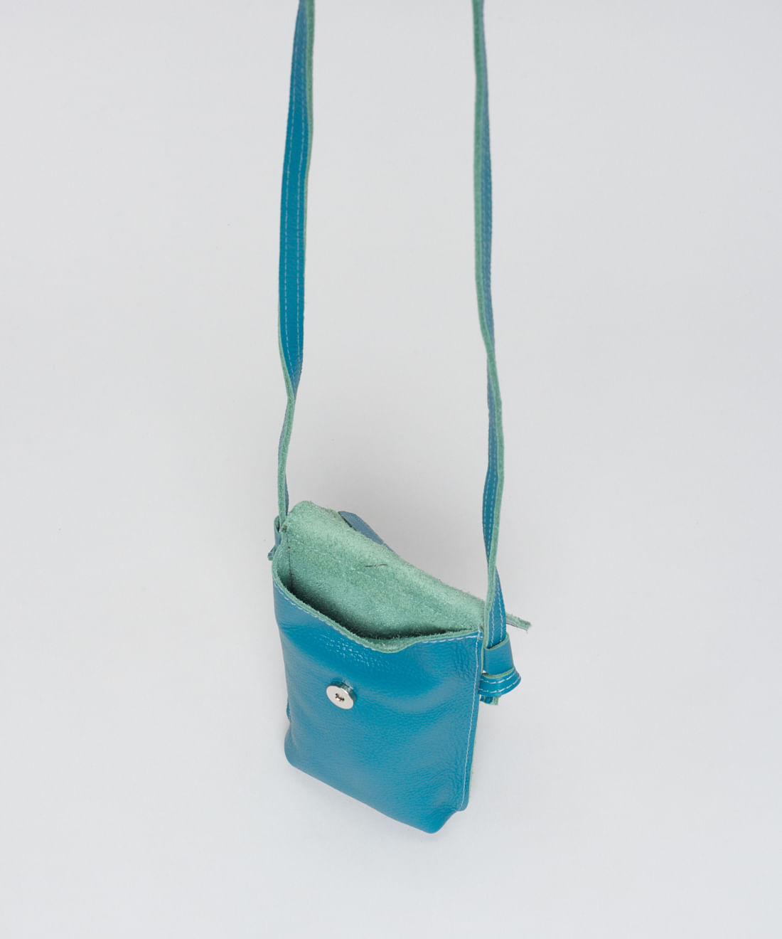 Bolsa p Couro Beatriz - Petroleo - Imagem 3