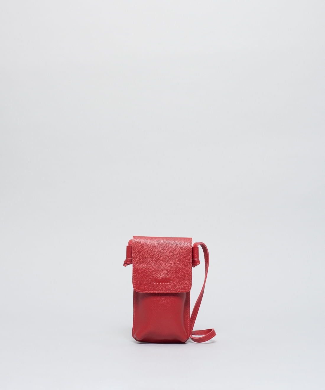 Bolsa p Couro Beatriz - Vermelho
