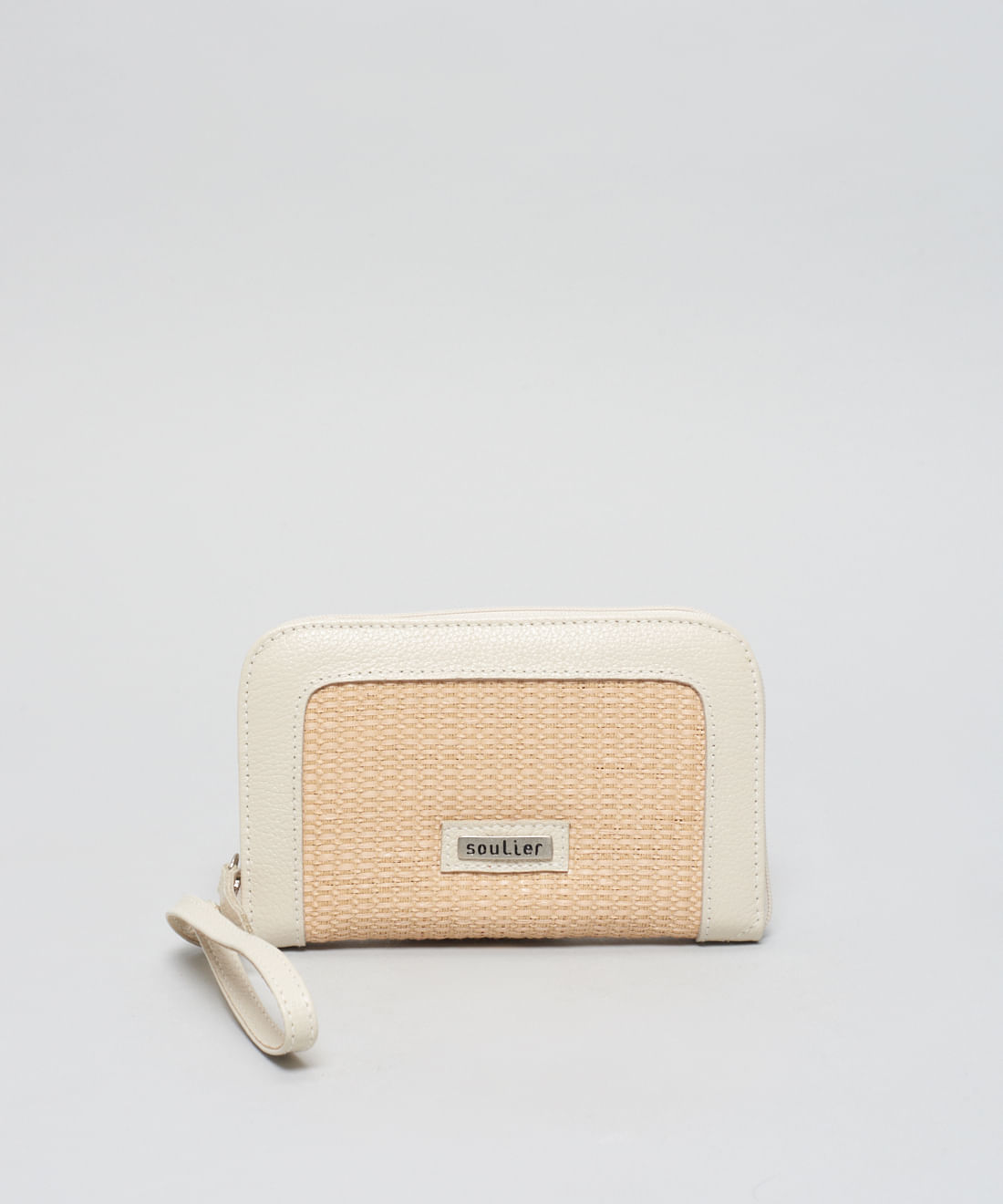 Carteira Couro Rafia - Palha Natural