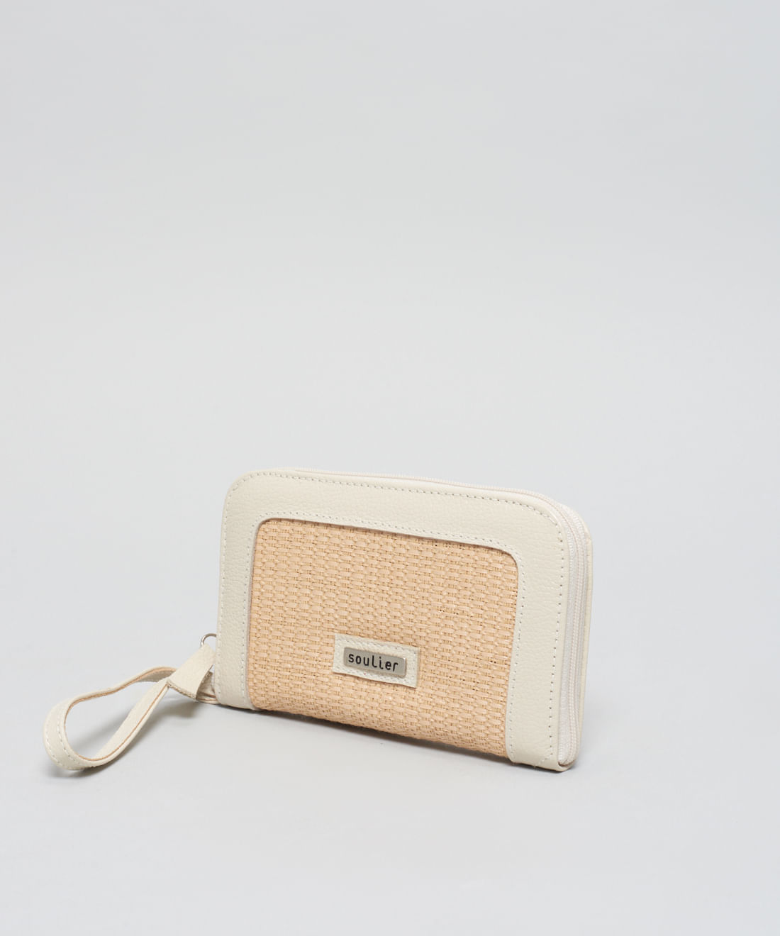 Carteira Couro Rafia - Palha Natural - Imagem 2