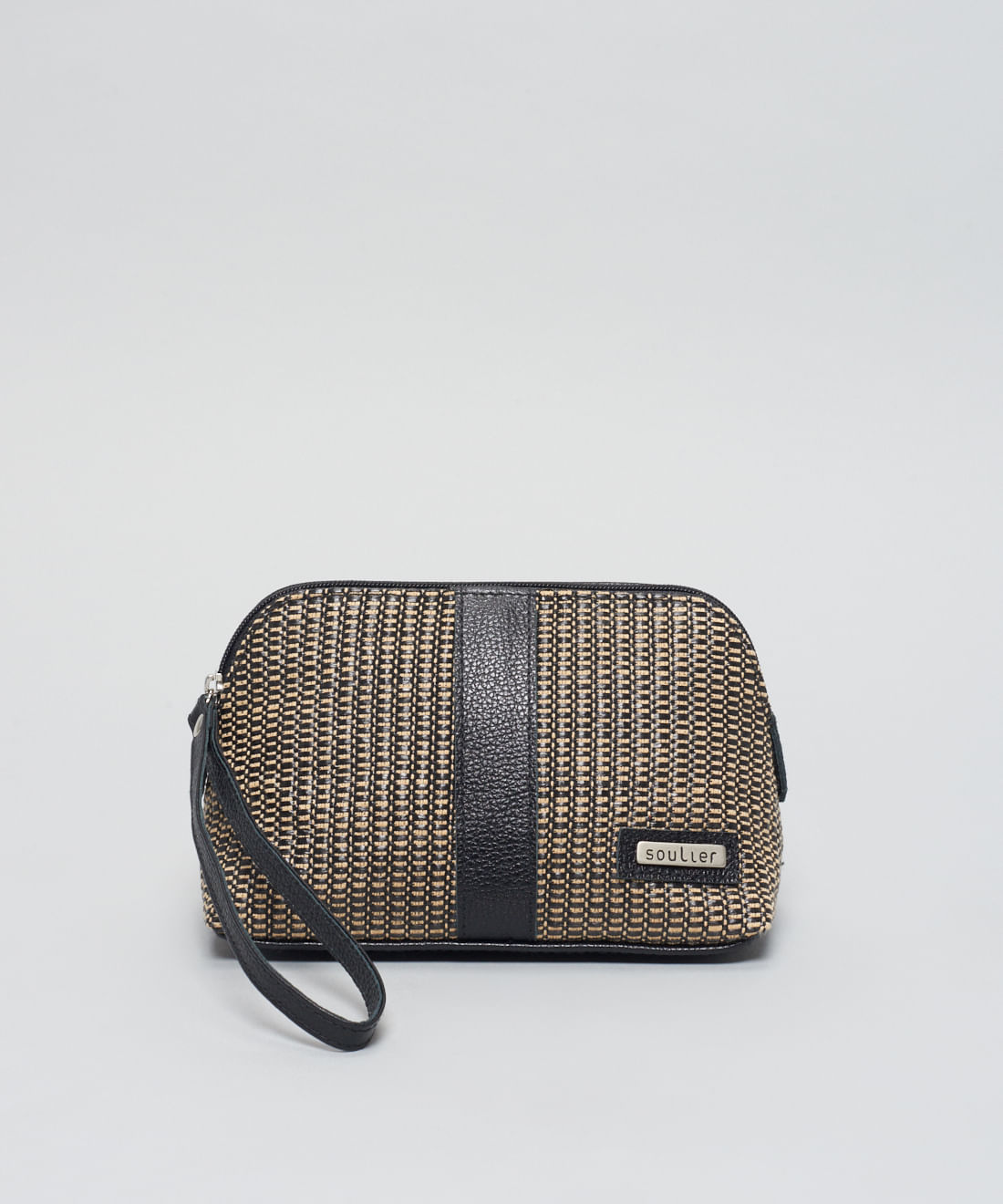 Case Couro Rafia - Palha Preto