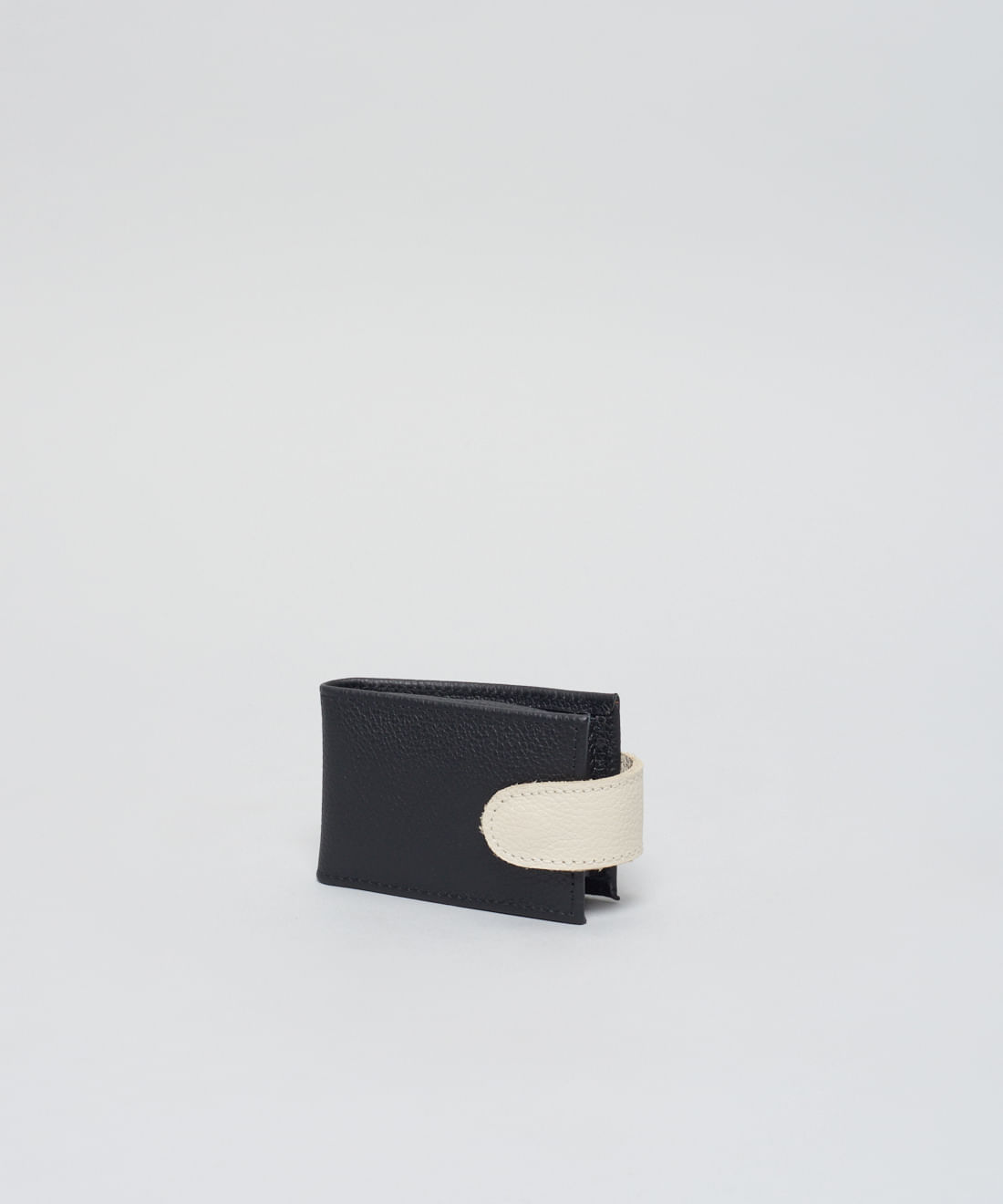Porta Batom Couro - Preto/Off White - Imagem 2