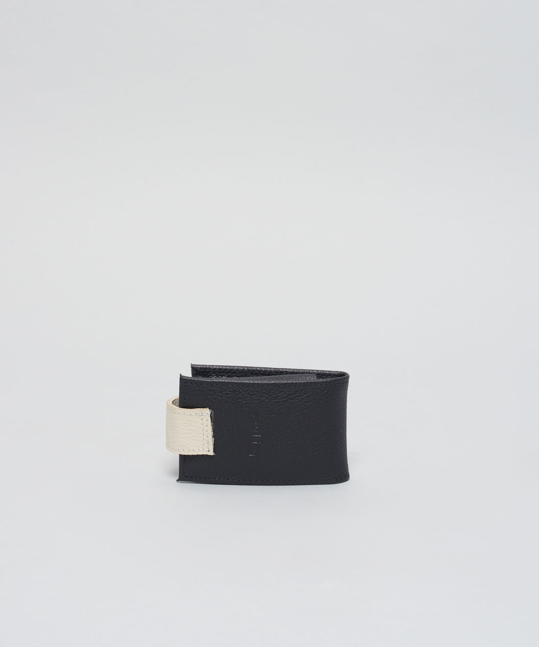 Porta Batom Couro - Preto/Off White - Imagem 3