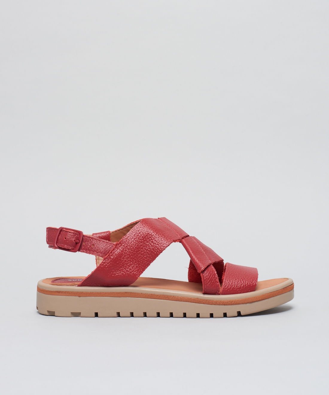 Rasteira Tratorada Nat - Vermelho