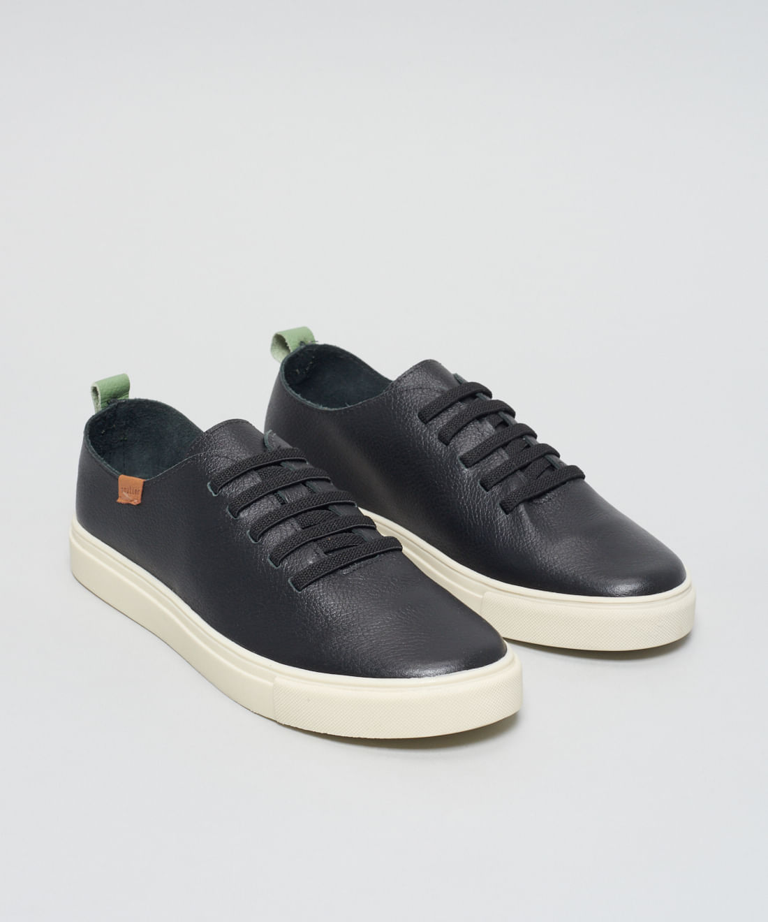 Tenis Couro Elastico Liso - Preto - Imagem 17