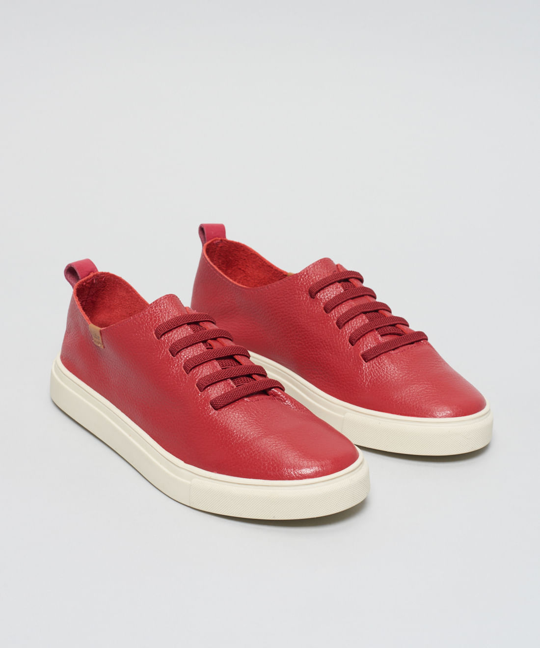 Tenis Couro Elastico Liso - Vermelho - Imagem 7