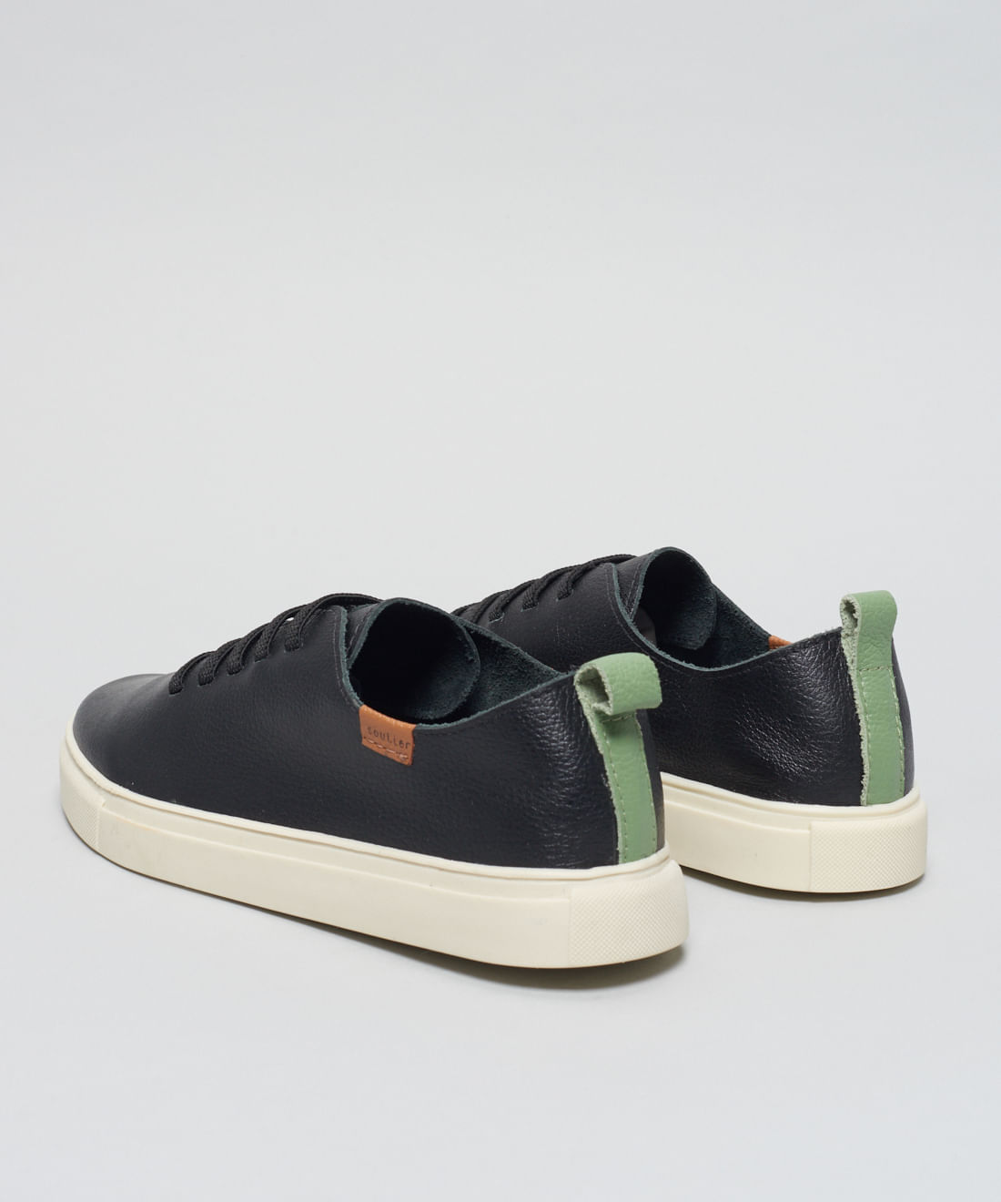 Tenis Couro Elastico Liso - Preto - Imagem 28