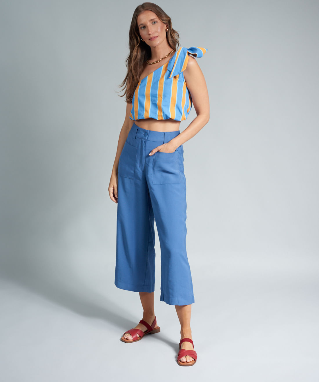 Rasteira Couro Tereza - Vermelho - Imagem 20