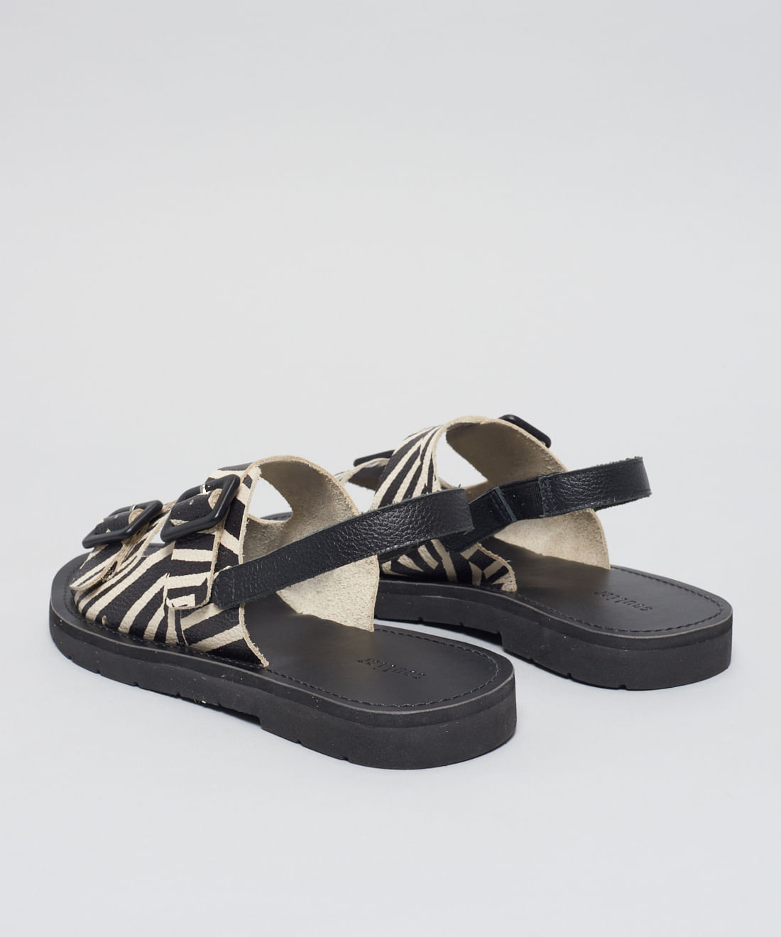 Rasteira Fivelas Listra Duo - Listra Duo Preto - Imagem 28