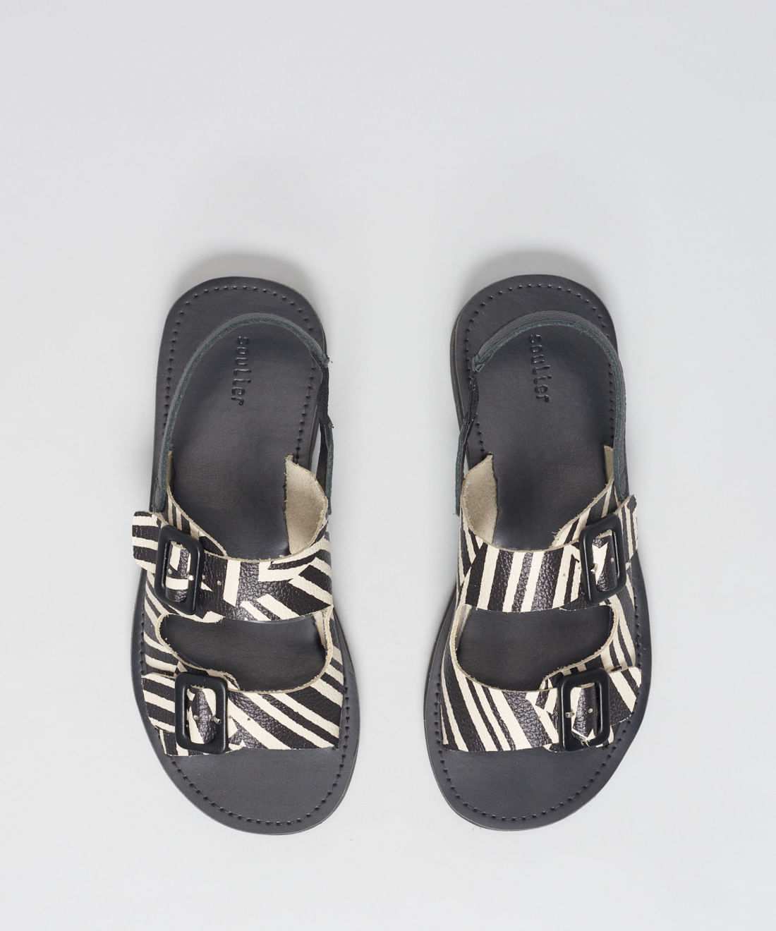 Rasteira Fivelas Listra Duo - Listra Duo Preto - Imagem 29