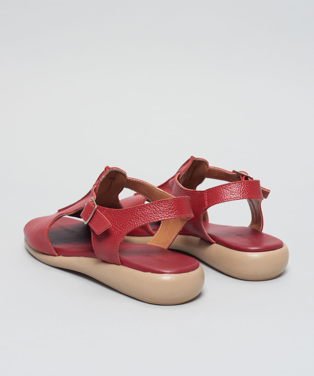 Rasteira Couro Patricia - Vermelho - Imagem 3