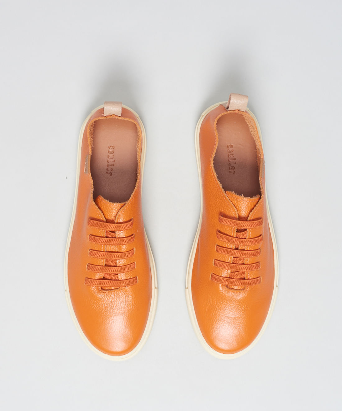 Tenis Couro Elastico Liso - Tangerina - Imagem 14