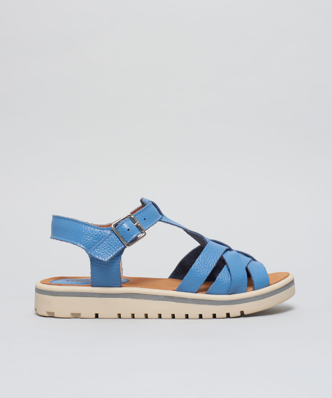 Rasteira Tratorada Ellen - Azul Safira