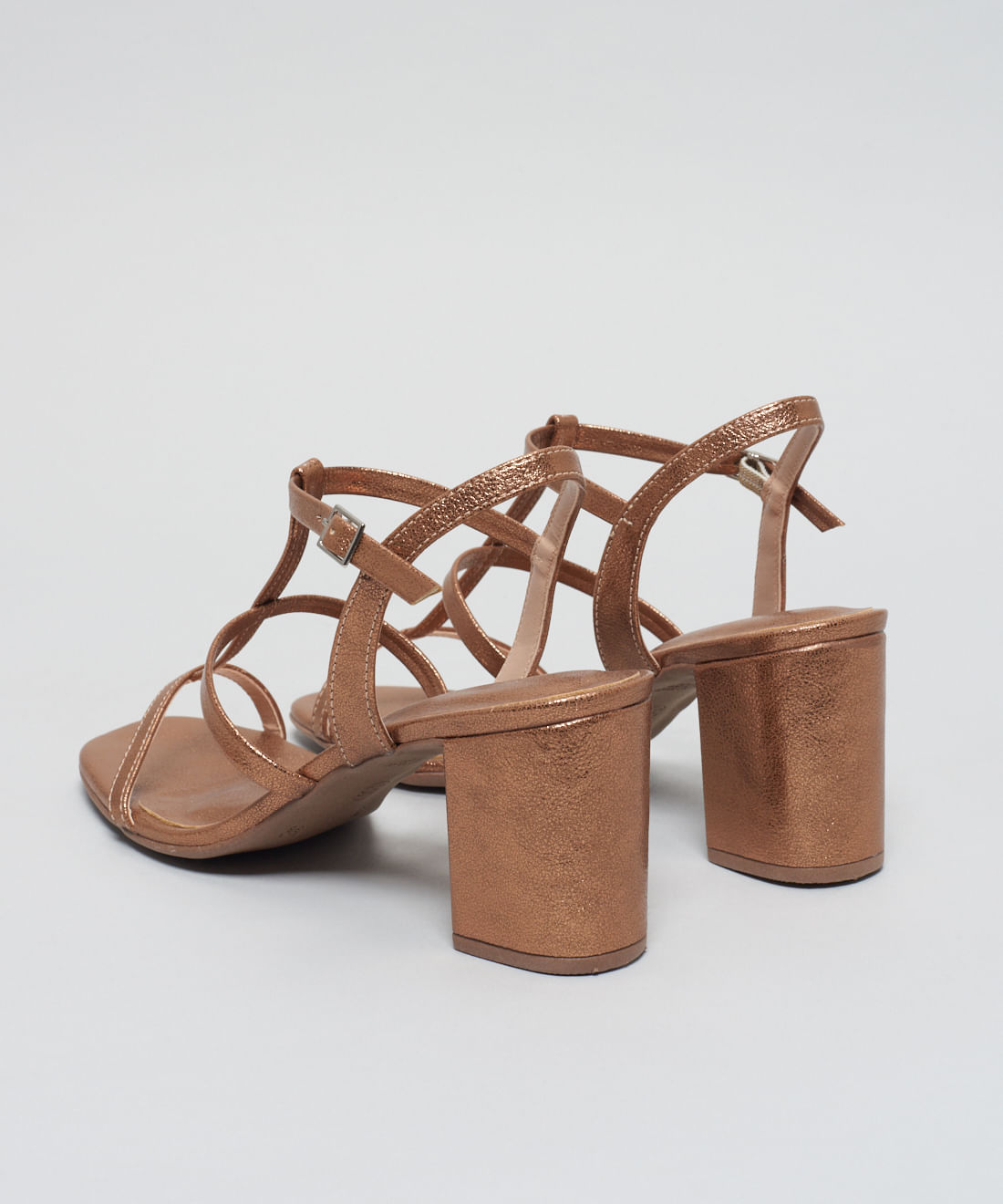 Sandalia Soft Salto Festa - Bronze - Imagem 8