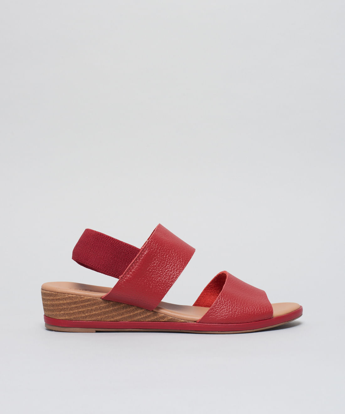 Anabela Couro Elastico Traseiro - Vermelho - Imagem 31