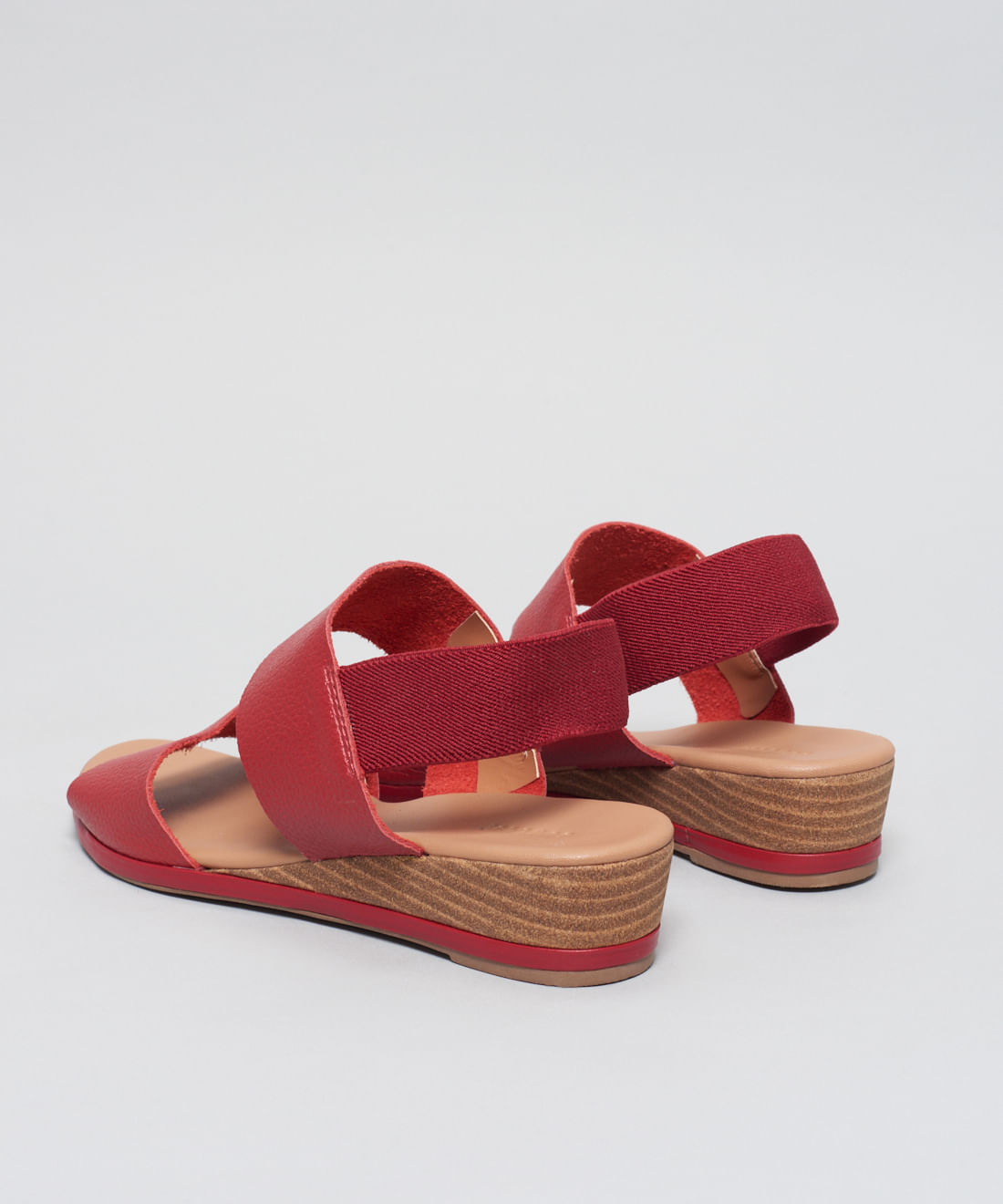 Anabela Couro Elastico Traseiro - Vermelho - Imagem 33