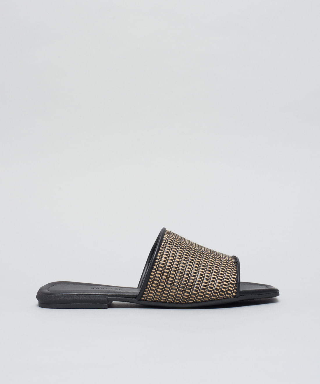 Rasteira Rafia Basica - Palha Preto - Imagem 21