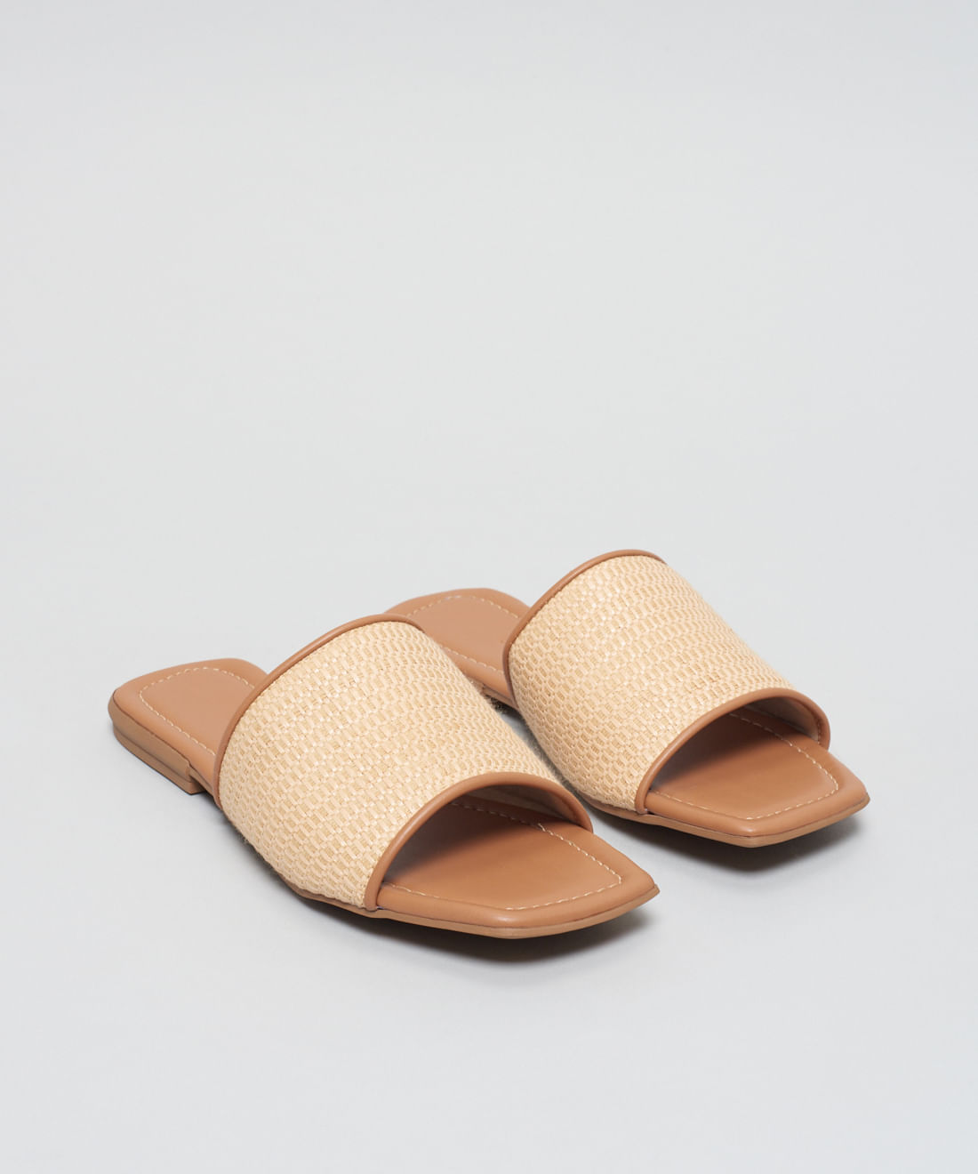 Rasteira Rafia Basica - Palha Natural - Imagem 17