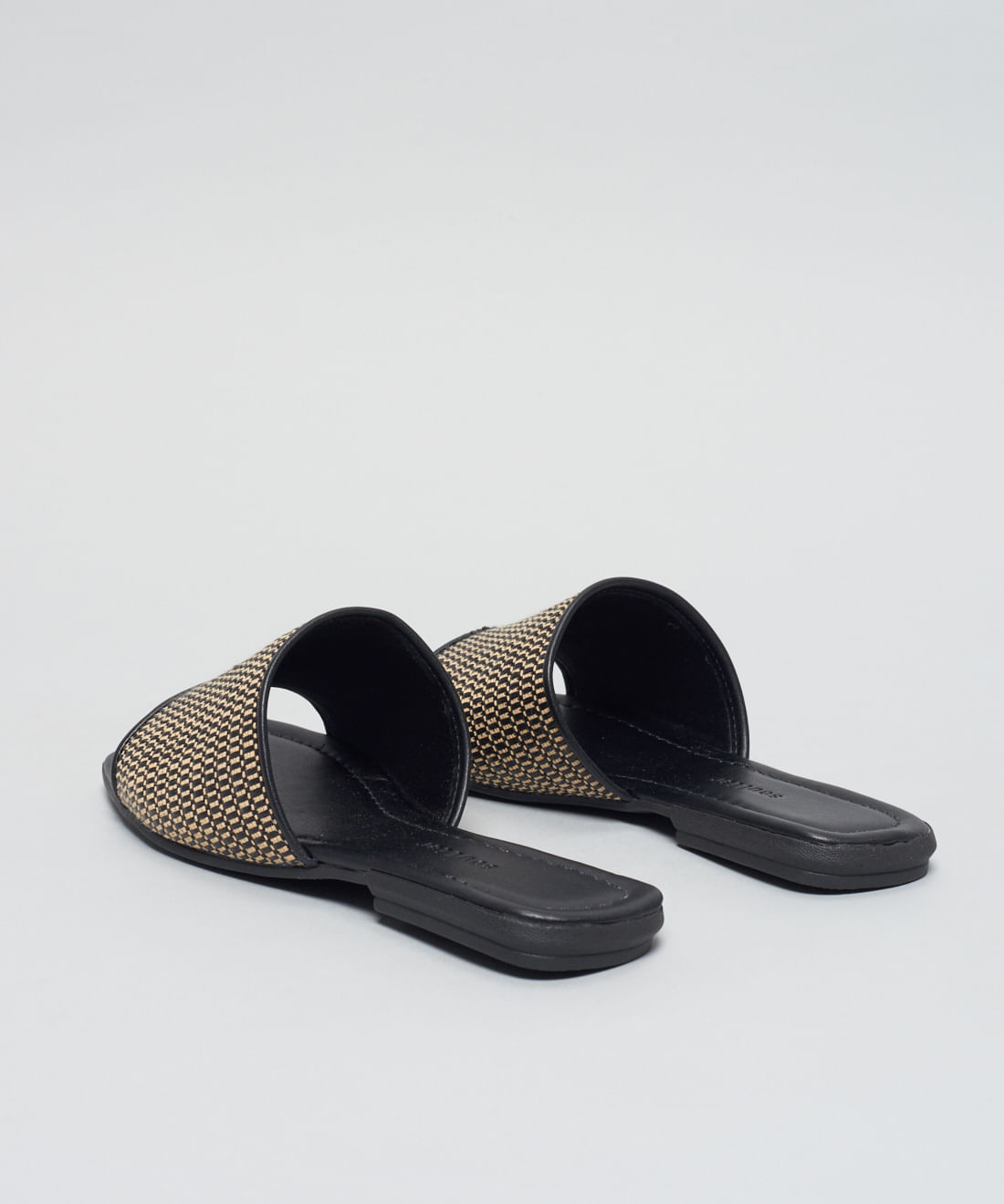 Rasteira Rafia Basica - Palha Preto - Imagem 33