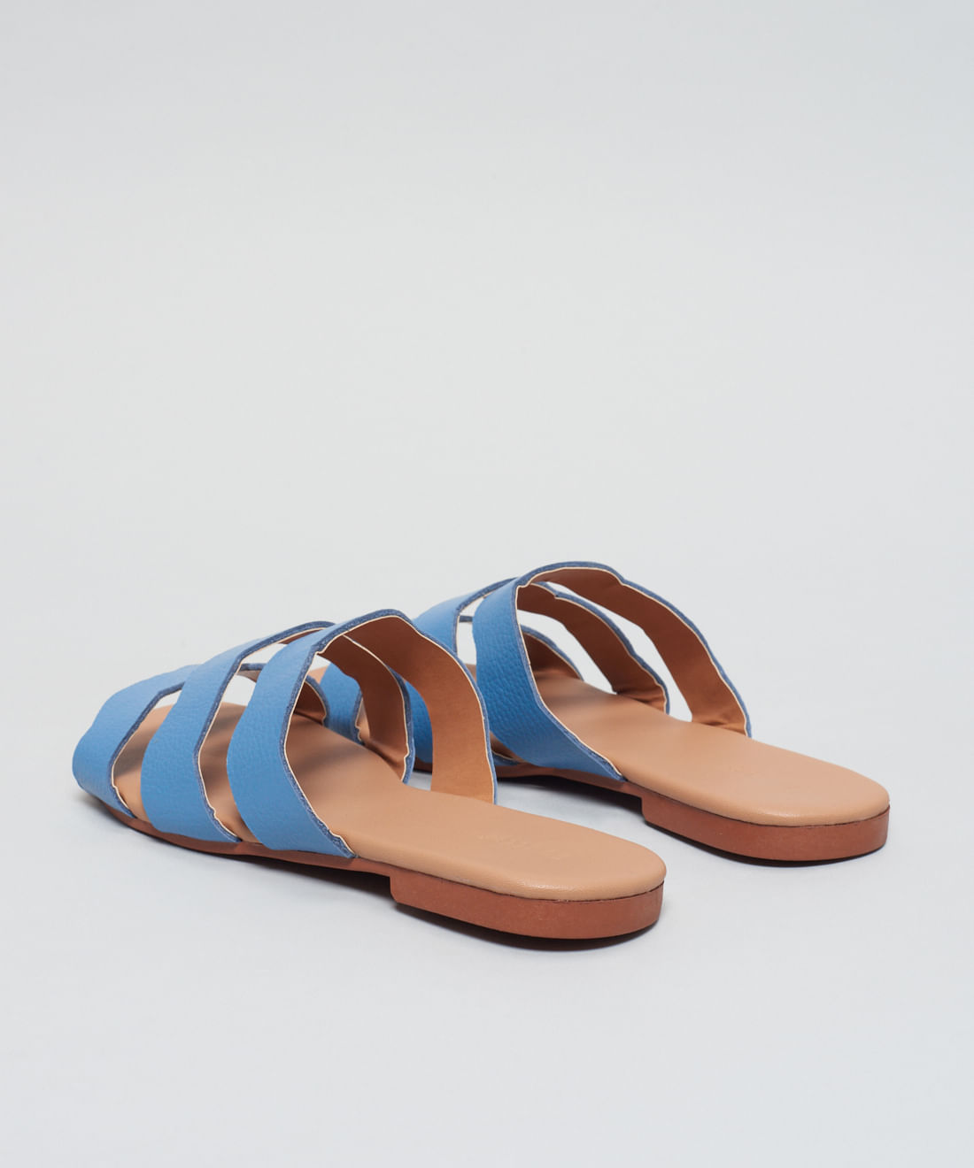 Rasteira Basica Couro Ondas - Azul Safira - Imagem 33