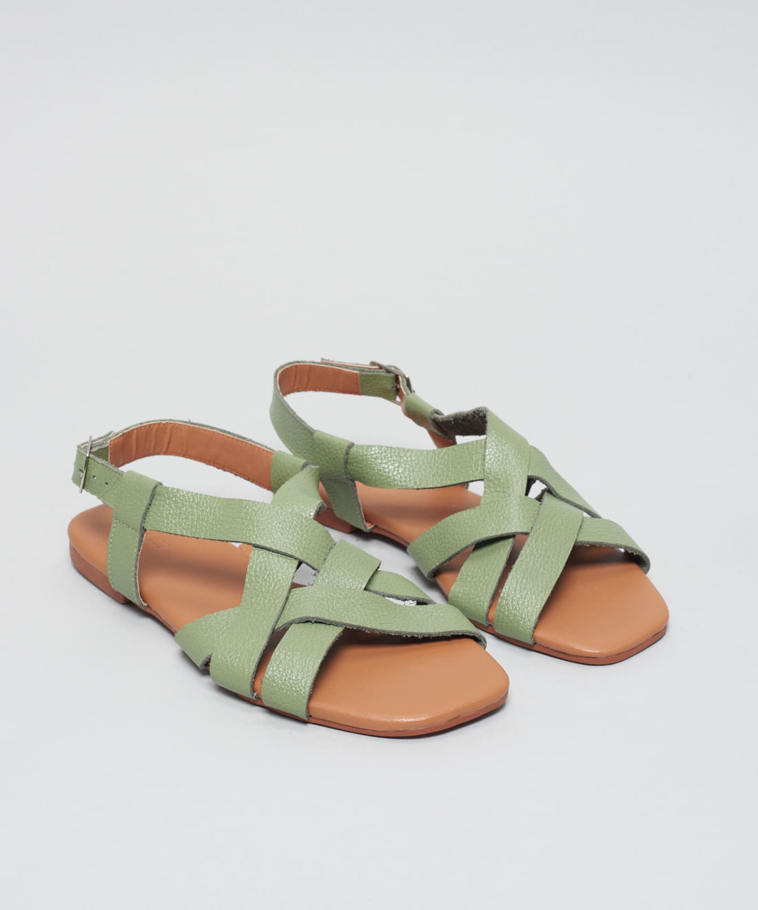 Rasteira Basica Tiras Duo - Pistache - Imagem 17