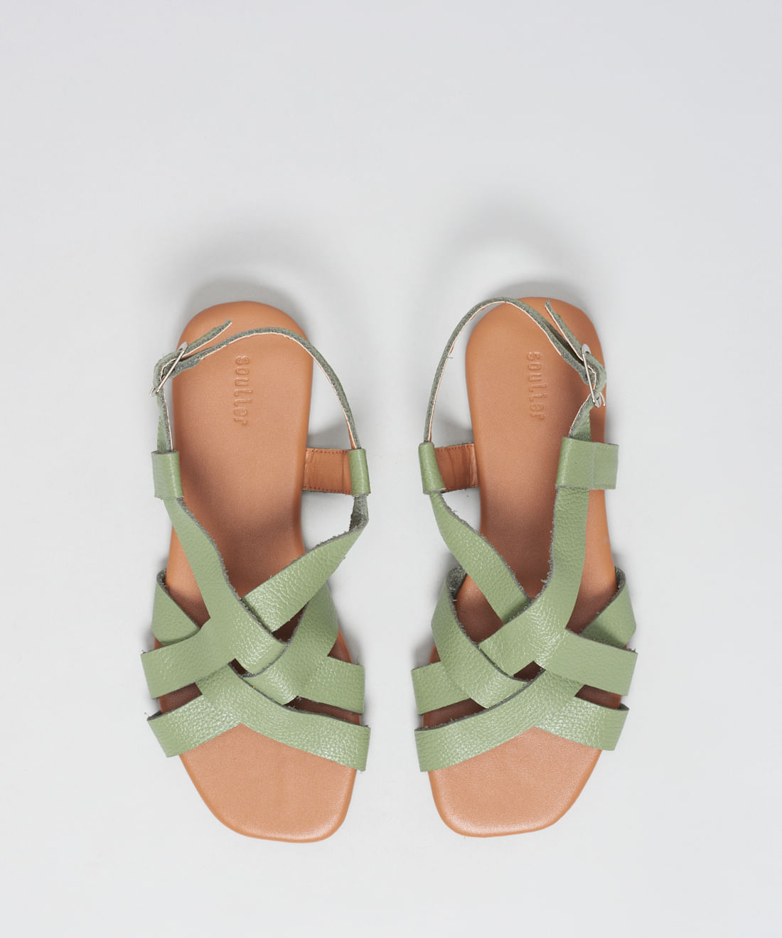 Rasteira Basica Tiras Duo - Pistache - Imagem 9