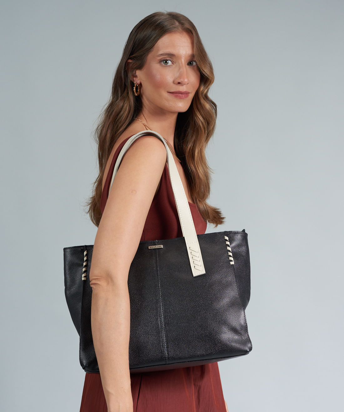 Bolsa Grande Detalhes - Preto - Imagem 4