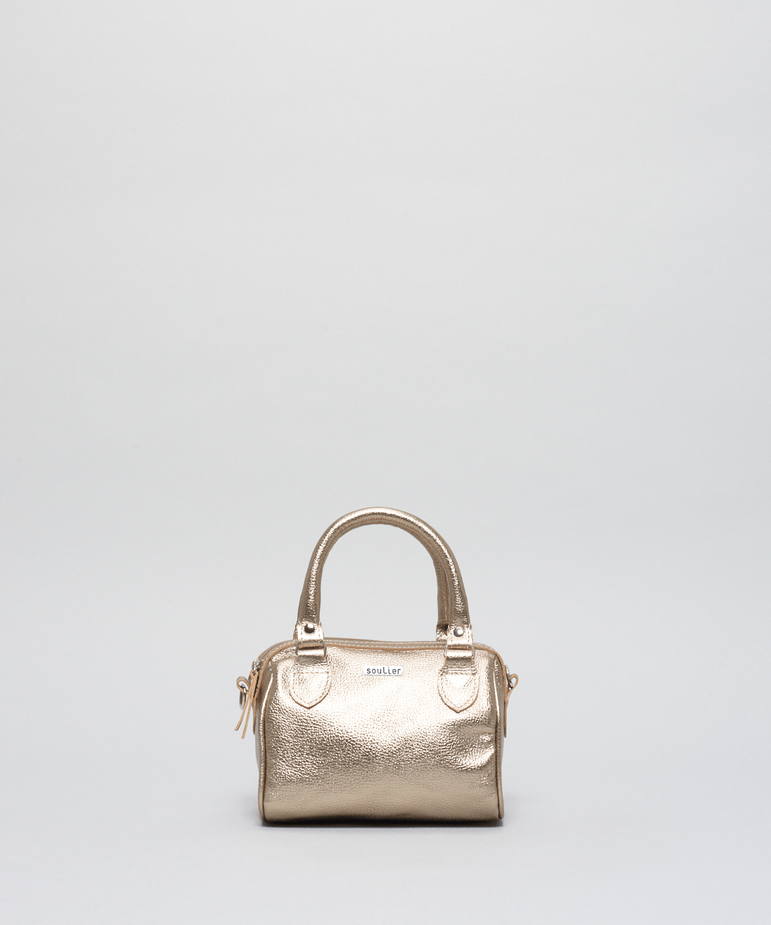 Bolsa p Couro Bau - Prata Velho - Imagem 3
