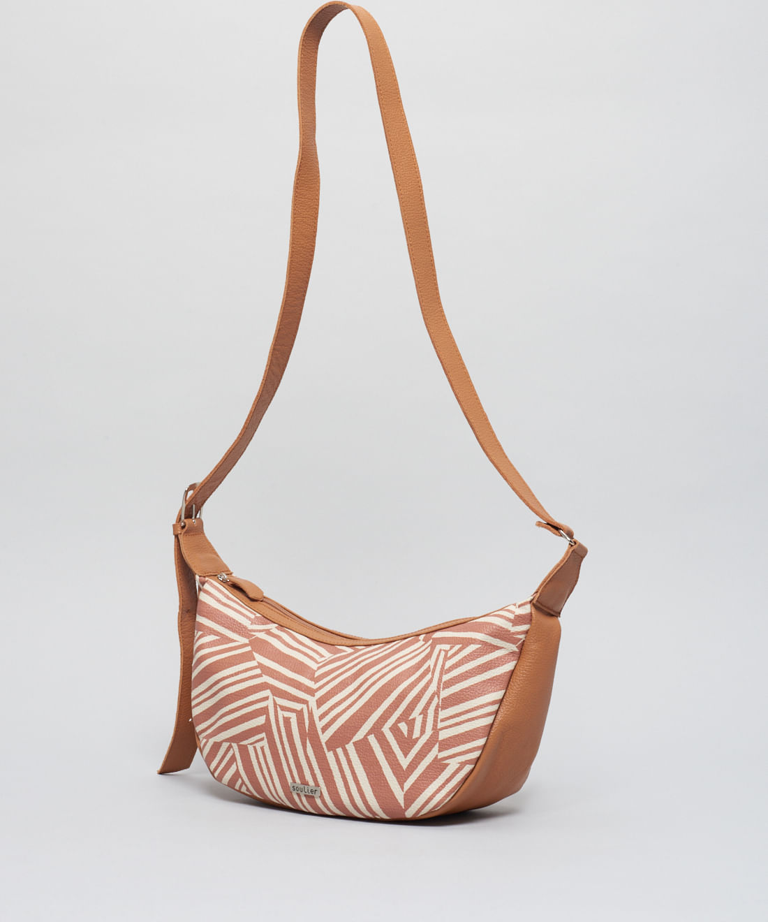 Bolsa m Couro Listra Duo - Listra Duo Caramelo - Imagem 2