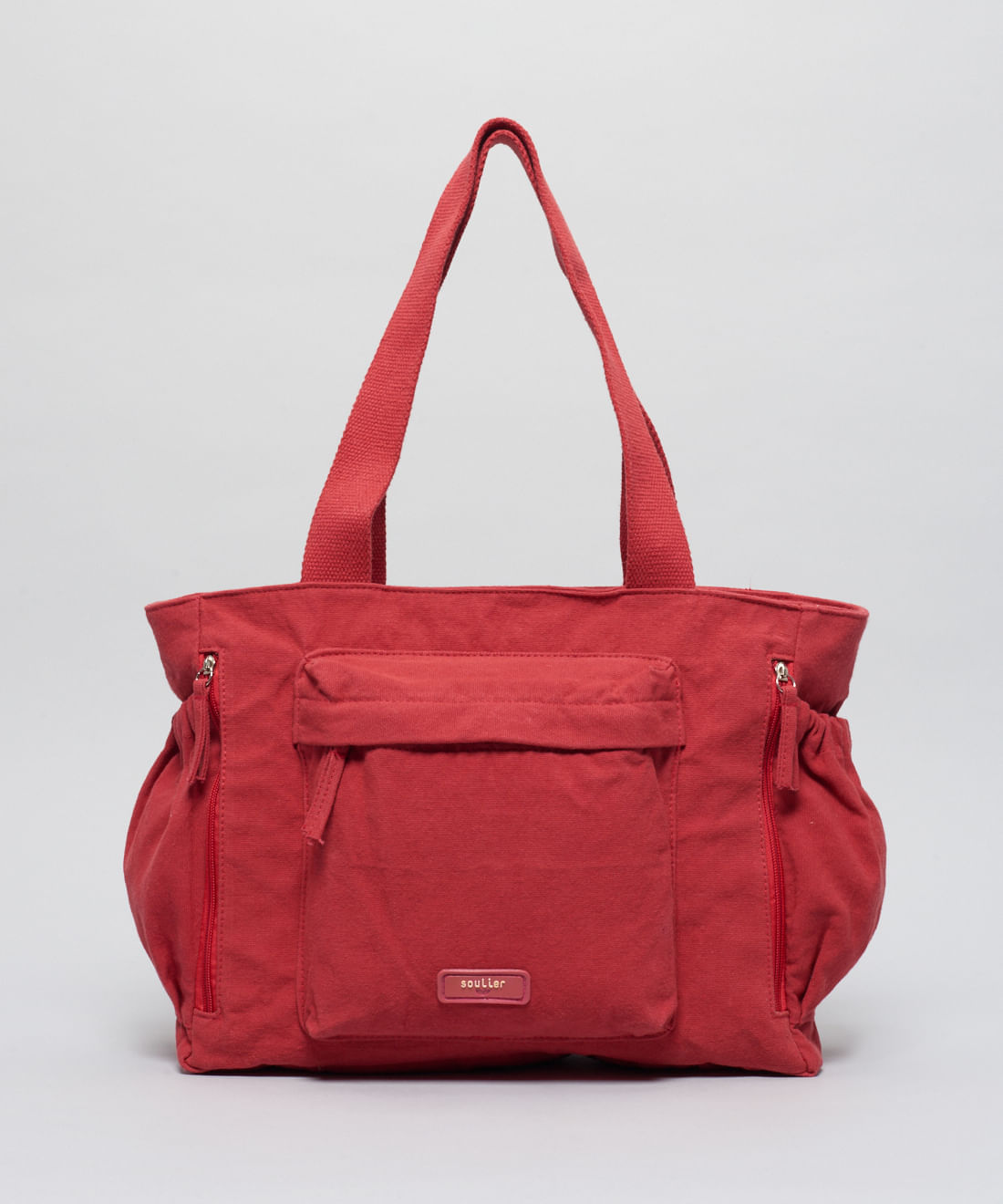 Bolsa g Lona Luana - Vermelho