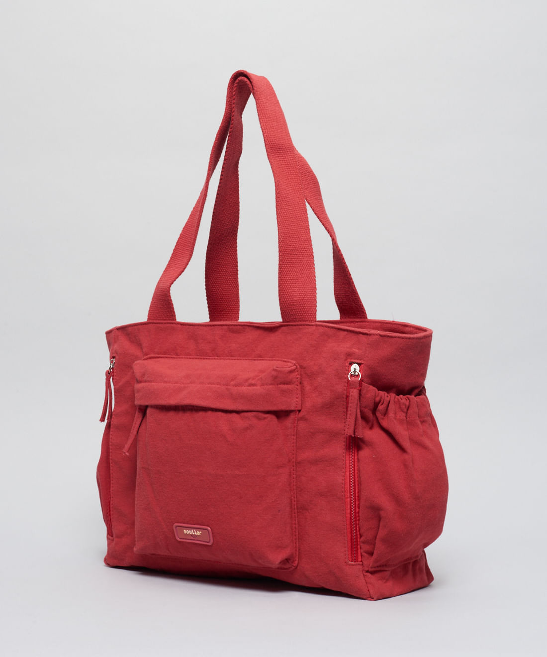 Bolsa g Lona Luana - Vermelho - Imagem 2