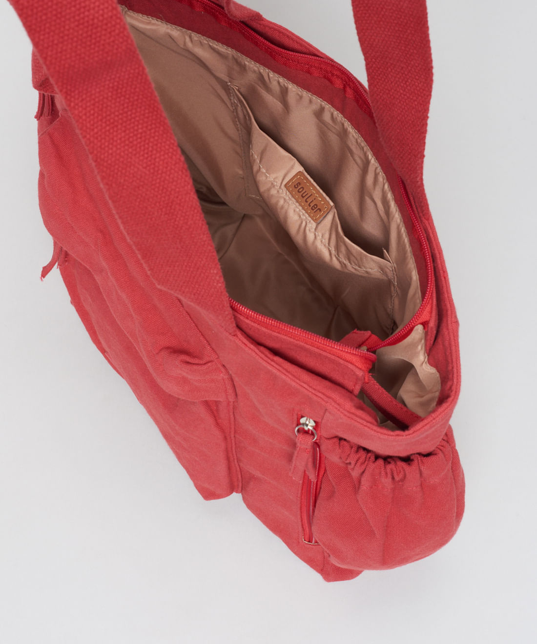 Bolsa g Lona Luana - Vermelho - Imagem 3