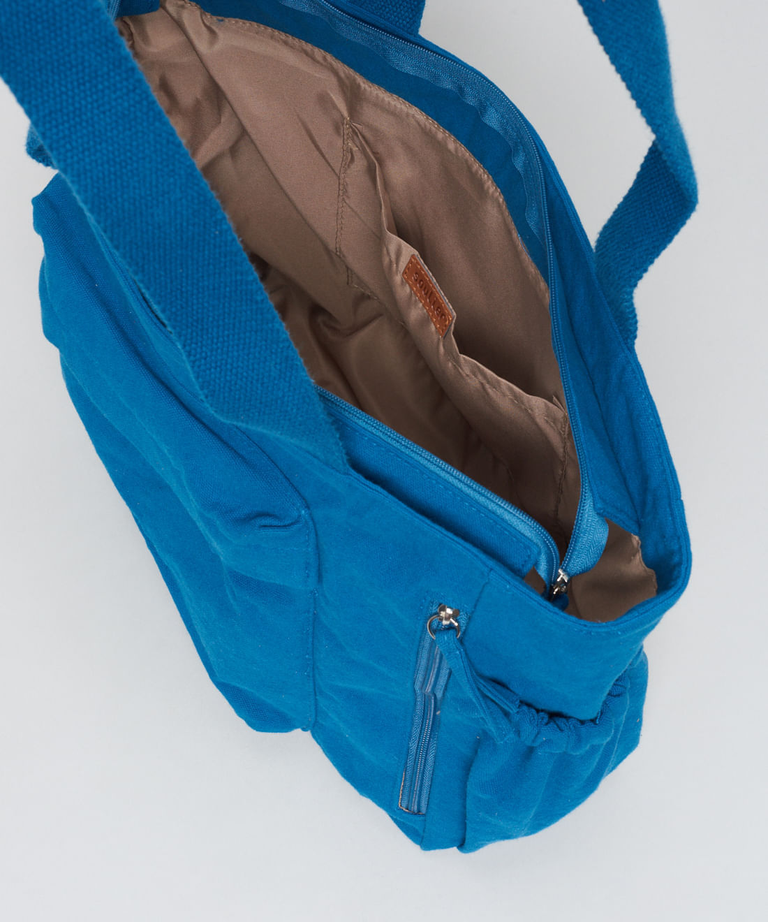 Bolsa g Lona Luana - Azul Safira - Imagem 3