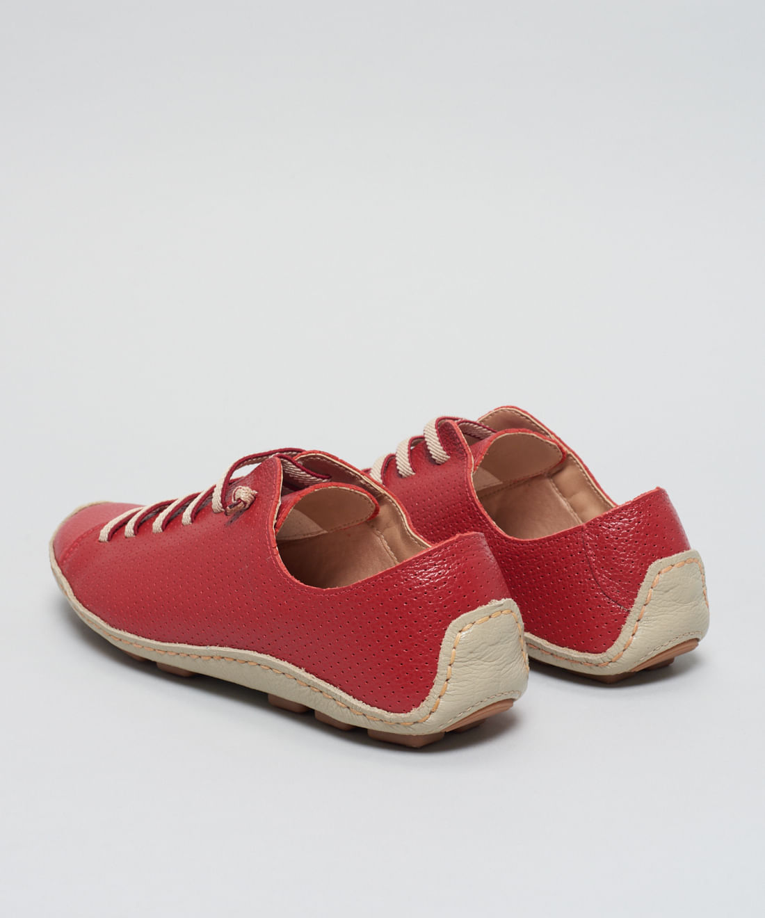 Tenis Perfuros Bicolor - Vermelho - Imagem 3