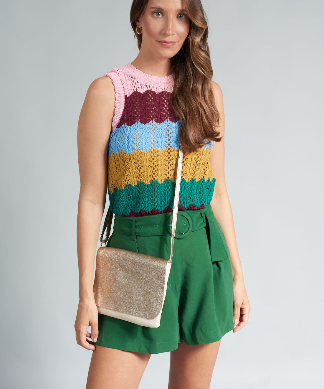 Bolsa Blues Bicolor - Off White/Prata Velho - Imagem 4