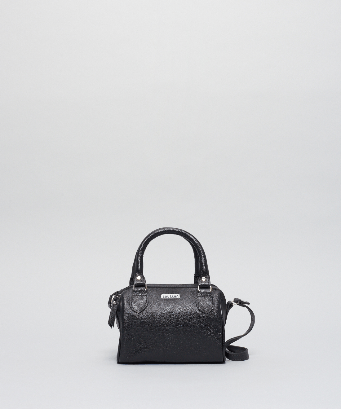 Bolsa p Couro Bau - Preto