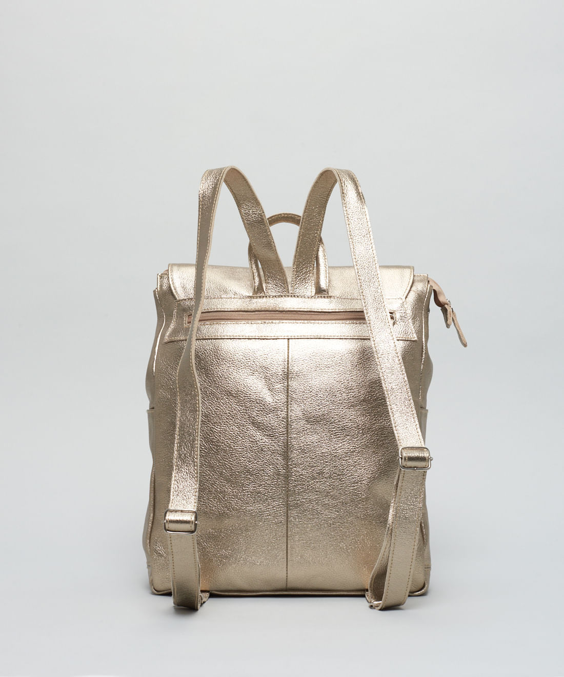Mochila Couro Gabi - Prata Velho - Imagem 3