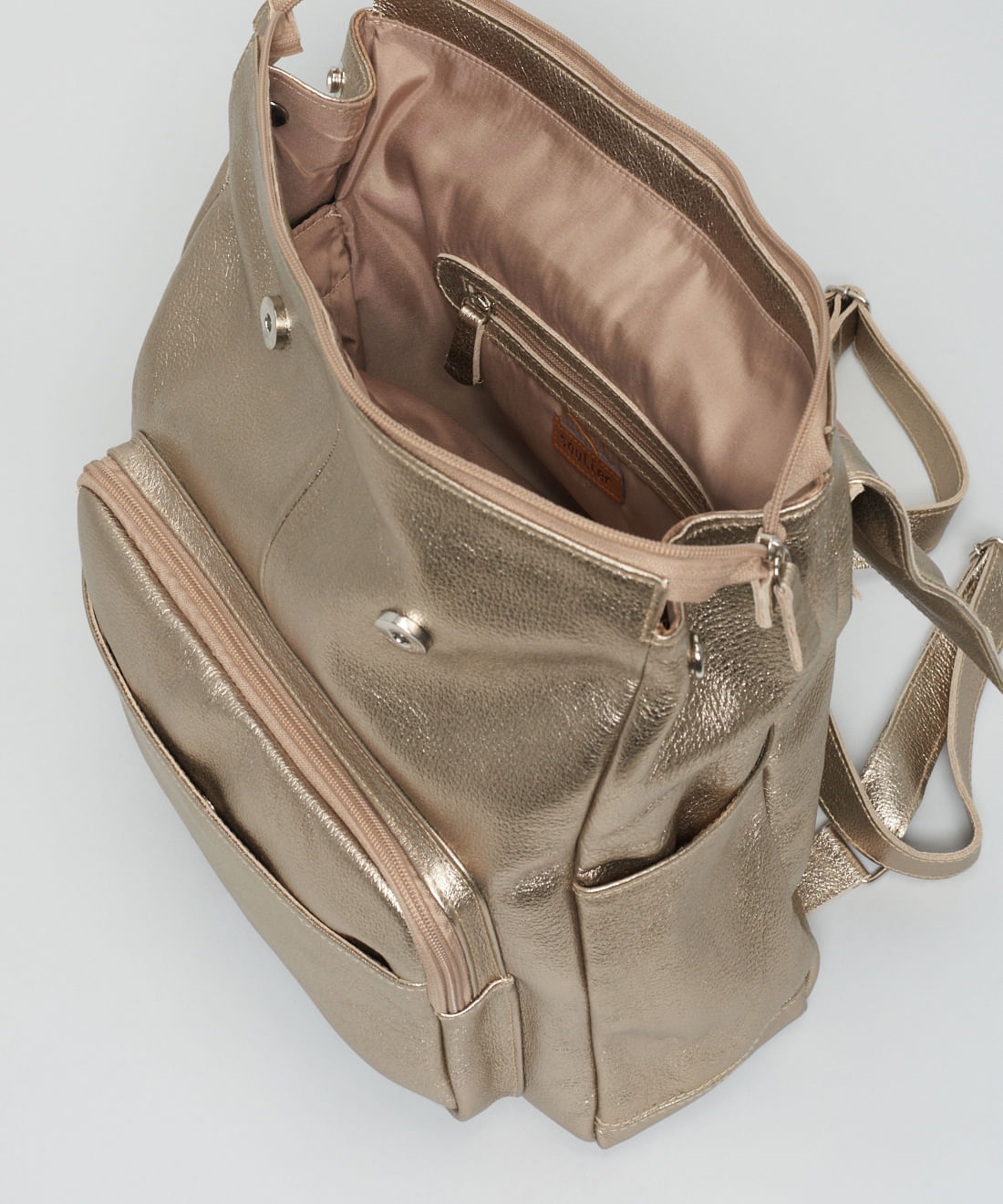 Mochila Couro Gabi - Prata Velho - Imagem 4